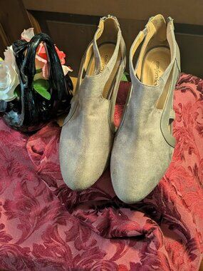 THE Comfortview Shoe pump -Suede-like shootie - 12 M -Dark taupe